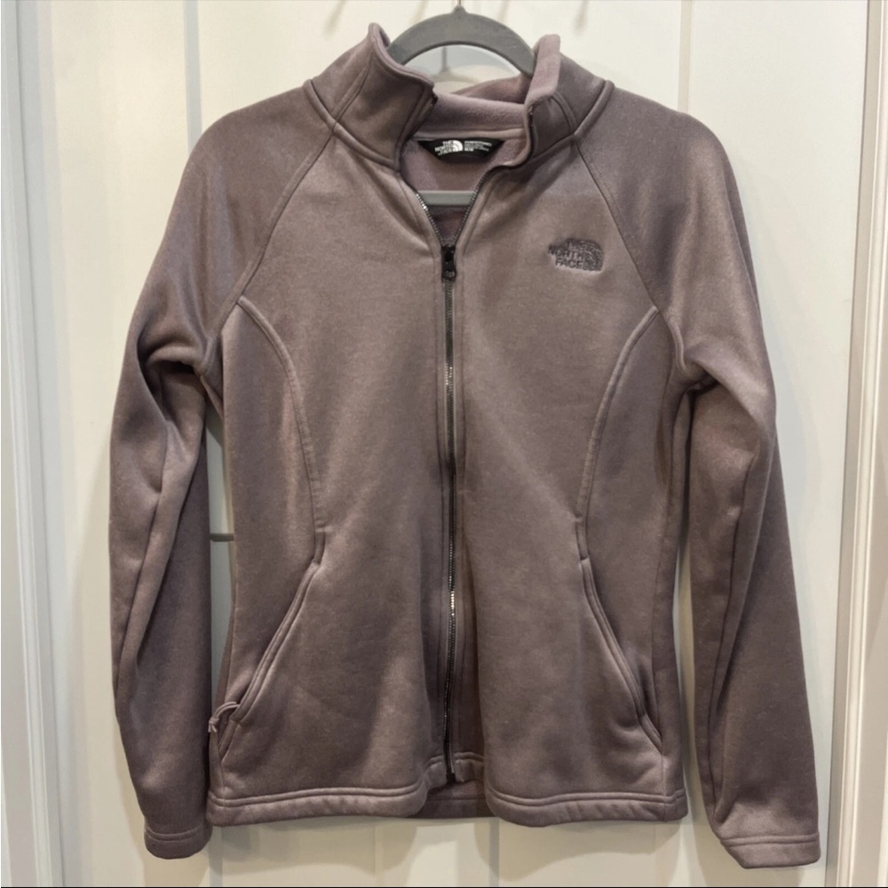 The North Face Women's‎ Full Zip Inside Fleece Jacket Size Medium Heather Mauve